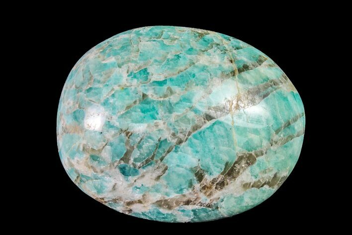 Polished Graphic Amazonite Pebble #158400
